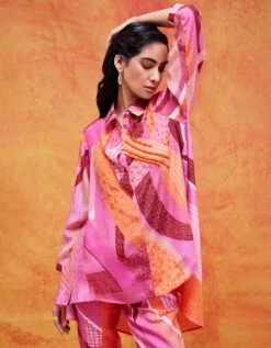 Pink Orange Willa Delicately Embellished Shirt -Incasee Ceantral willaf3