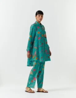 Vineyard 50G Silk Udaan Shirt In Aqua -Incasee Ceantral ws470cs50g5853