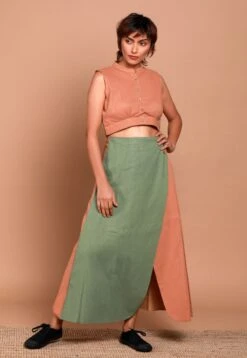 Brown Kotay Skirt Set